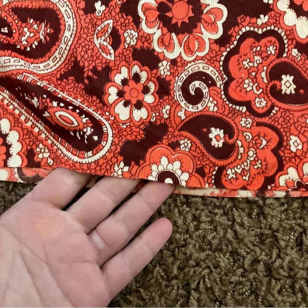 Genuine Vintage 60’s/70’s Orange Black Psychedelic Mod Dress, Medium—Needs Work - Picture 9 of 9
